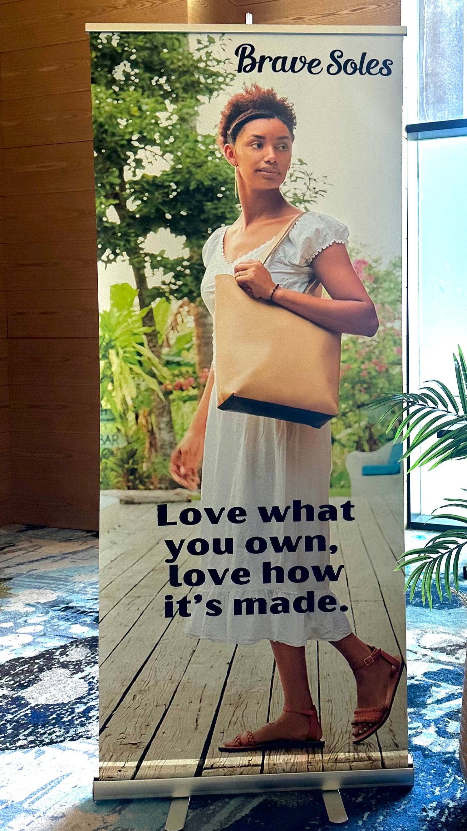 Brave Soles Corporate Gifting sign for event