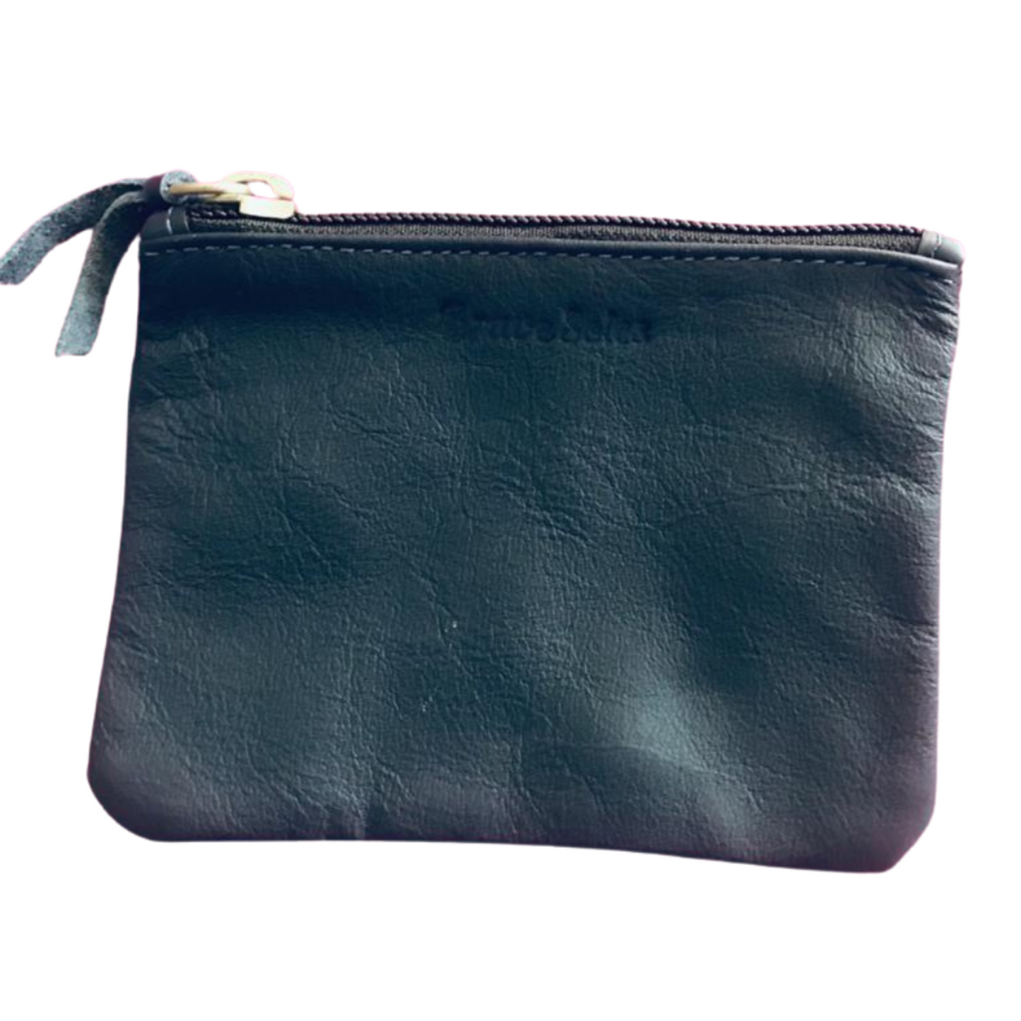 The Miina Dinero upcycled leather purse in Grey.