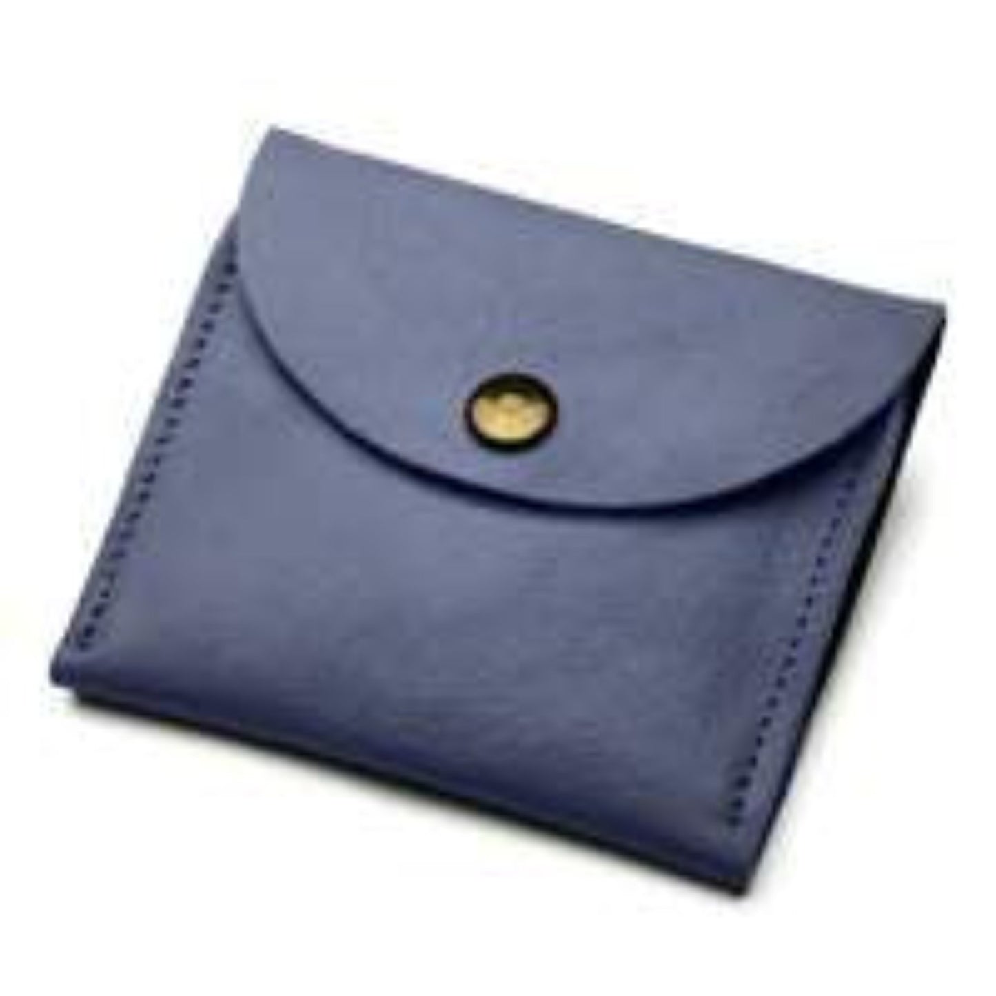 Miina Goods Logan UPcycled leather Change Purse in atlantic blue color